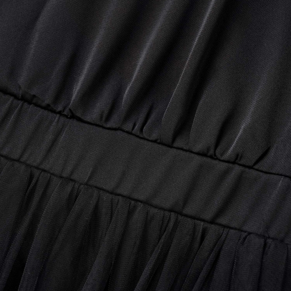 NEW NWT Bloomchic Plus Size VNeck Black Mesh Split Hem Maxi Dress Size 3X (22/24 - Picture 6 of 10